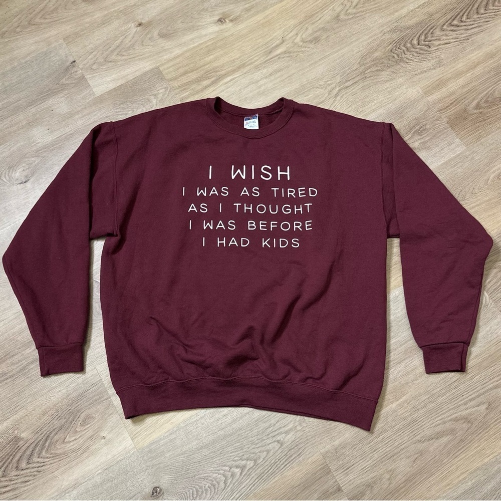 Maroon Mom Sweatshirt size XL